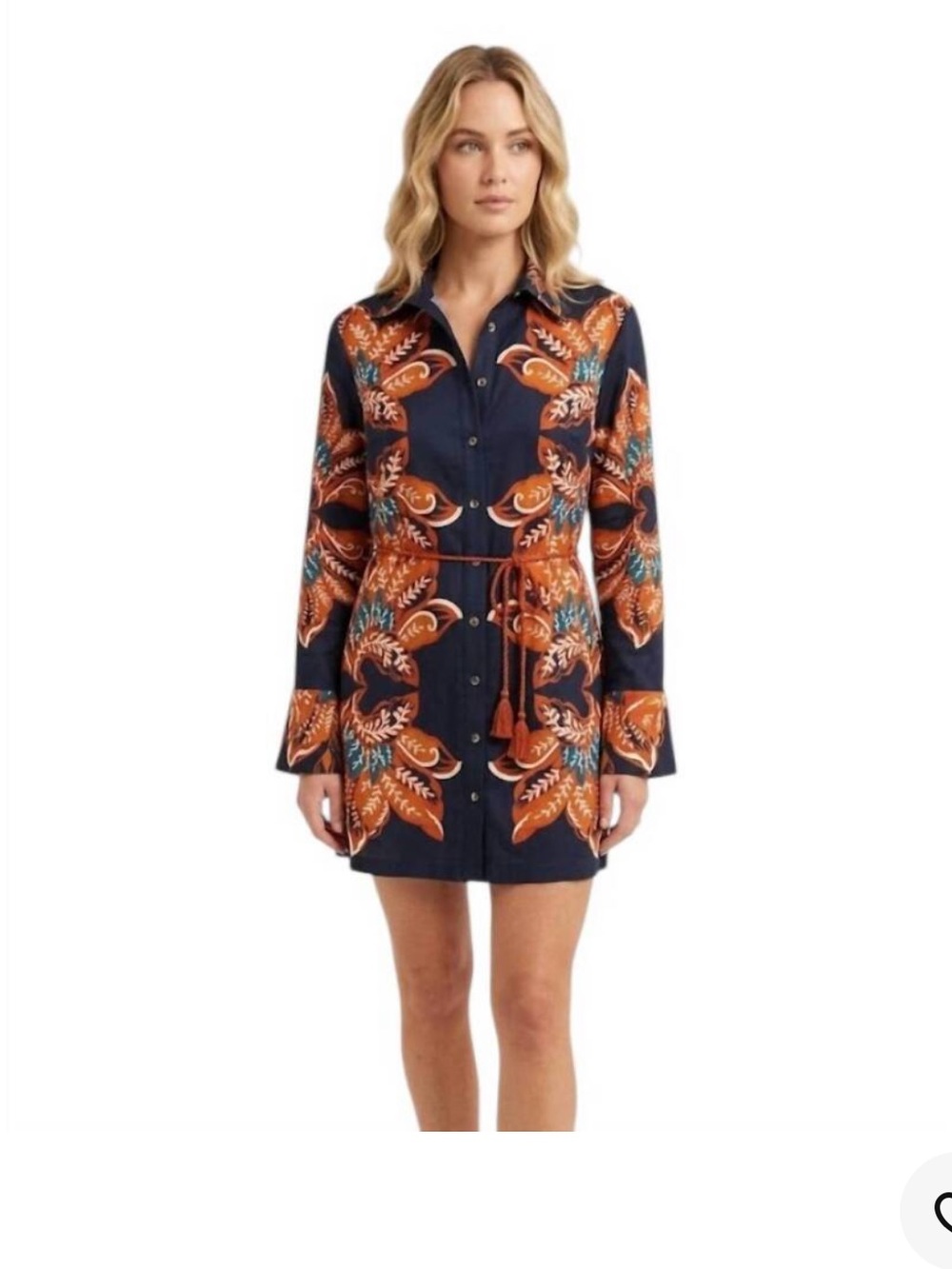 NEW ANNA CATE avery button-down mini dress in navy blue